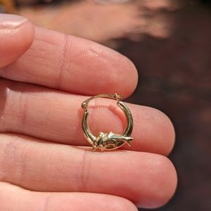 Vintage 10K Gold Dolphin Single Earring